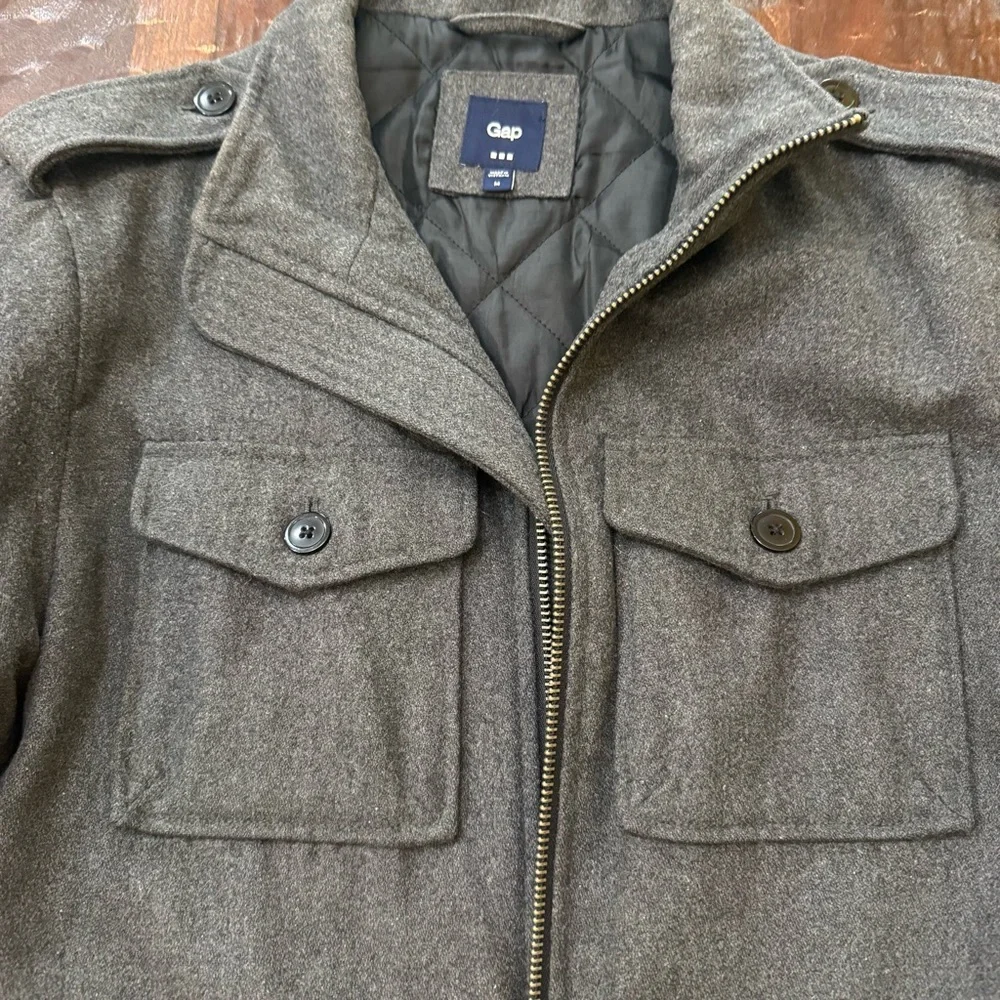 GAP Men's Dark Gray Military Jacket
